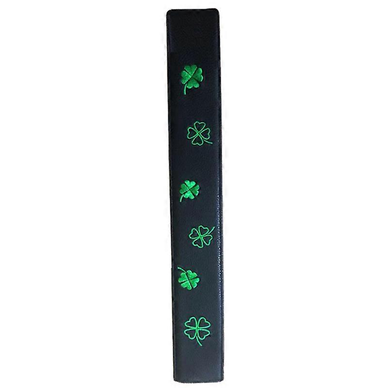 Golf Alignment Stick Cover Rods Holder Case Leather Lucky Clover 1 Pack