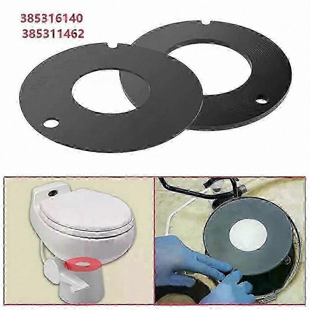 RV Toilet Rubber Seal Kit - 2pcs/Set, Compatible with Multiple Models