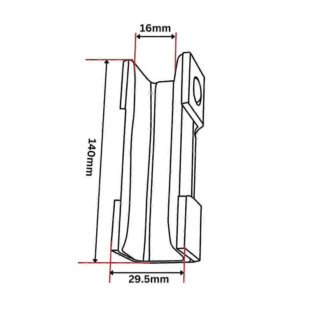 Acla Hsmn 导靴插入折叠 140x29.5x30 16.5mm