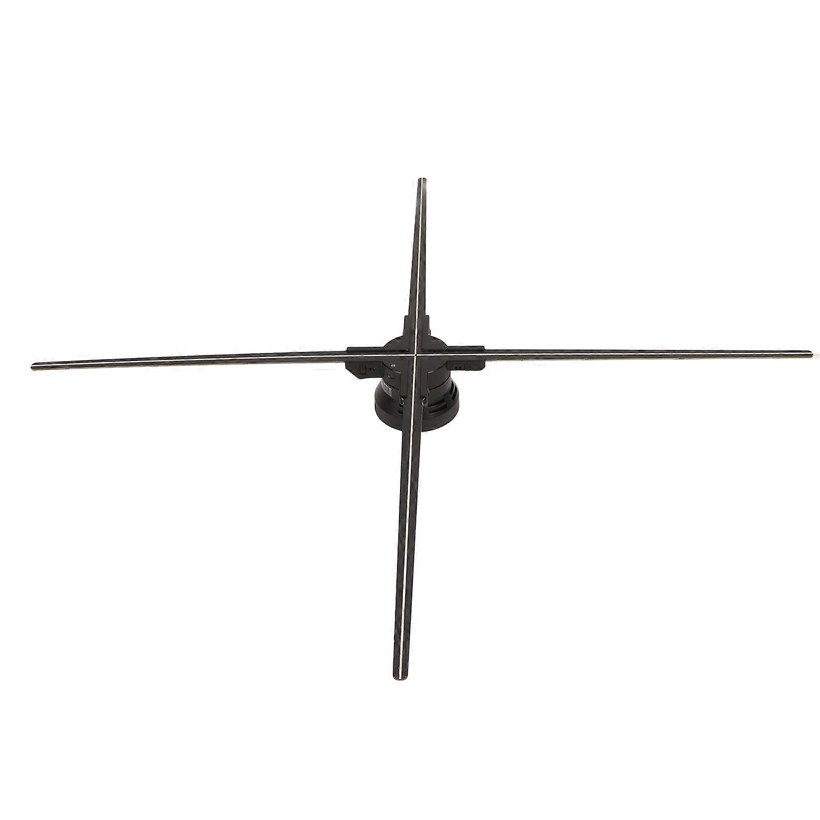 3D Holographic Advertising Machine 1600P 4 Leaf 1024 LED Beads 85cm Diameter Holographic LED Fan Projector 100‑240V US Plug 