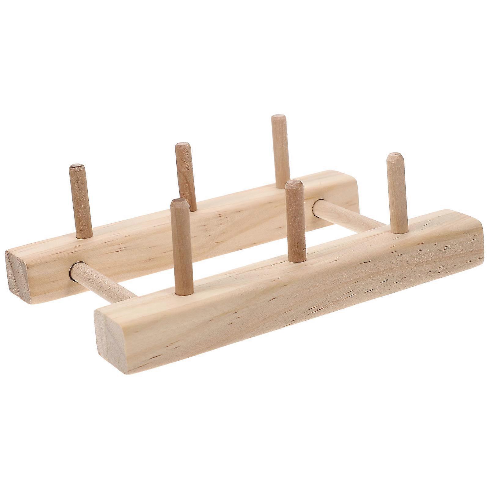 Spool Storage Rack For Thread Organization Suitable For Household Use In Light Brown With Good Abrasion Resistance 1Pcs