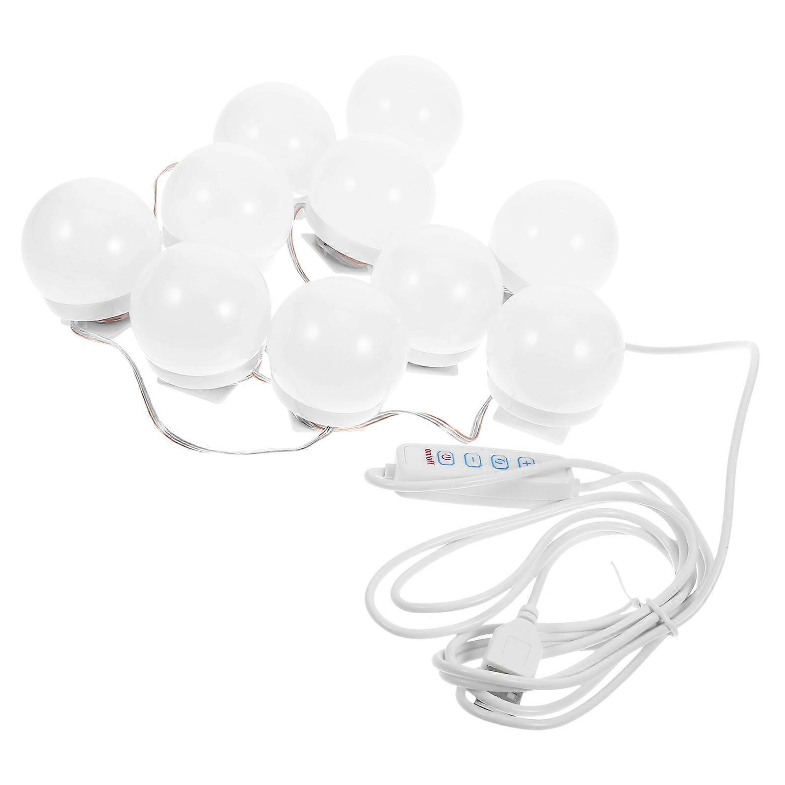 10pcs Mirror Front Light USB Makeup Light Brightness Adjustable Vanity Light Fill Lamp