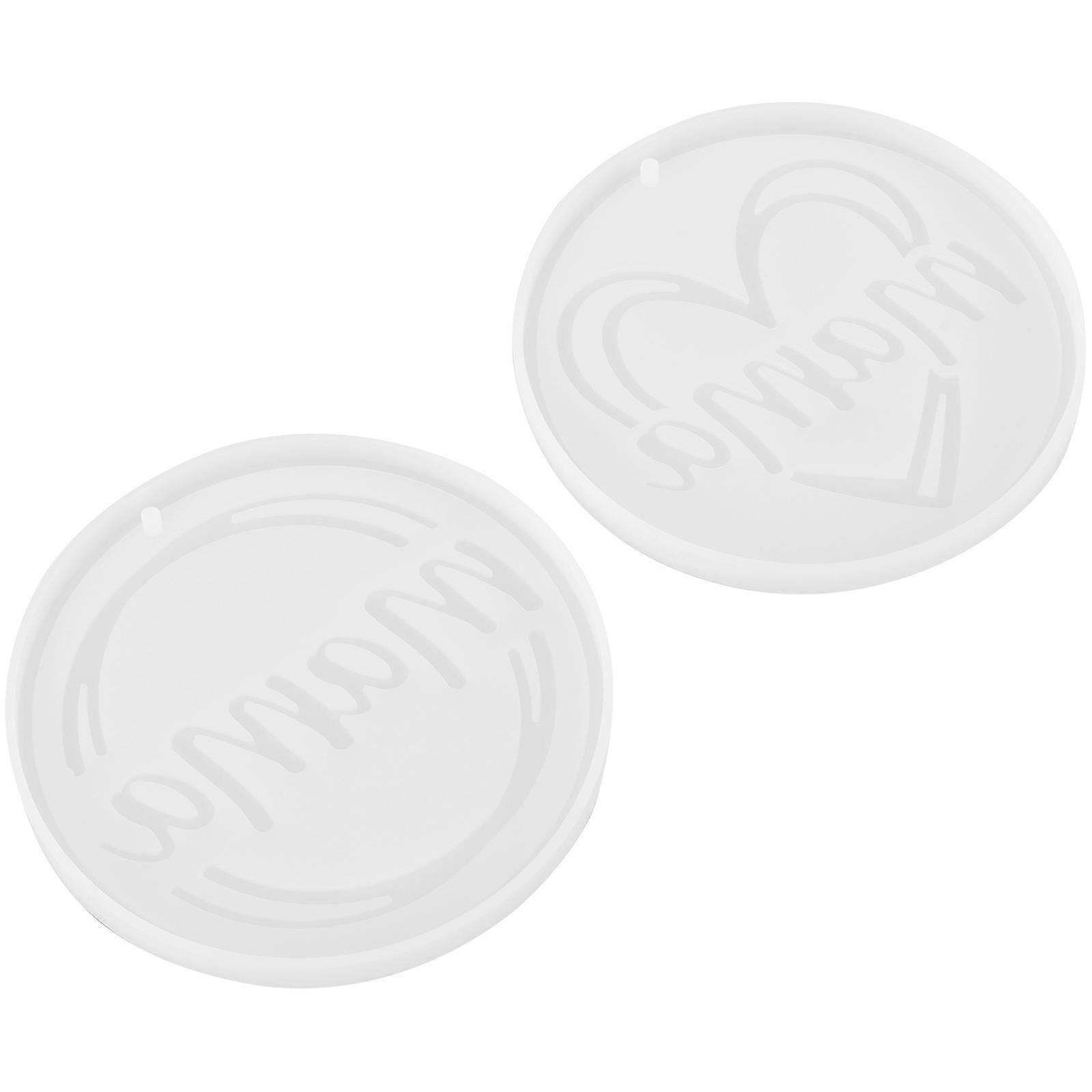 DIY Silicone Mold for MOM Words Keychain Pendant Crafts Perfect for Mother's Day Gifts White