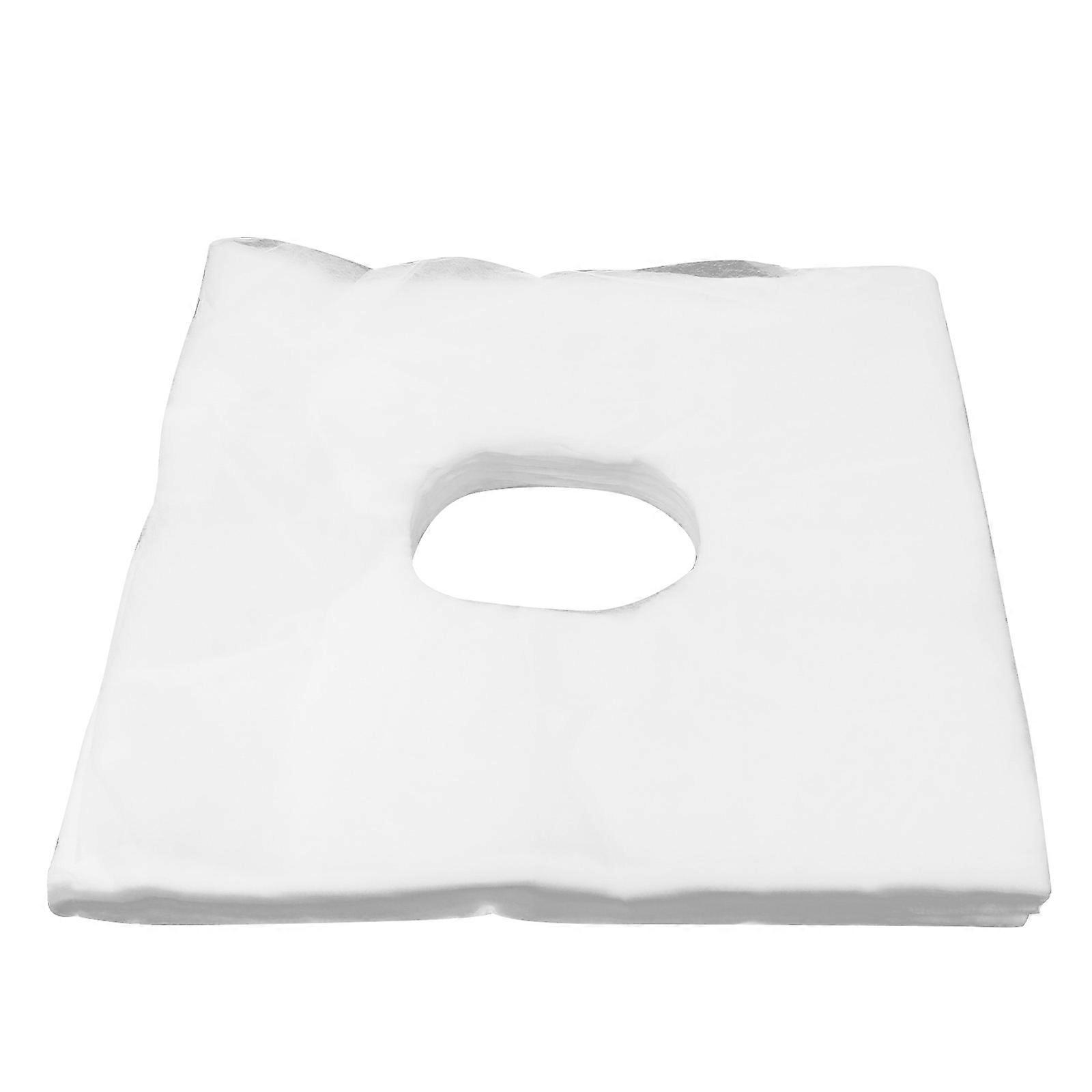 200Pcs Lit de massage jetable Couverture faciale non tissé Coussin d’appui-tête sûr blanc