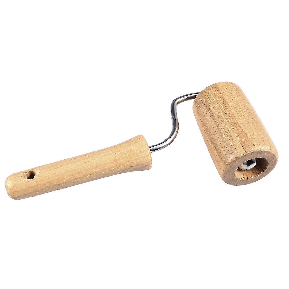 Wooden Rolling Pin for Baking Pastry Flat and Thin Beige Color Easy to Clean and Portable 7.5 inches