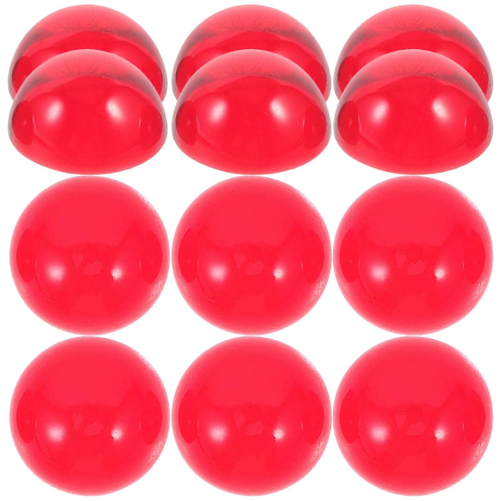 50pcs Red Beads Vase Filler Flat Bottom Decorations for DIY Craft Making Material