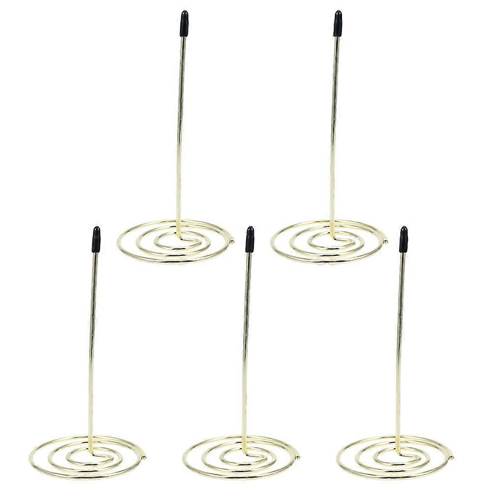 Golden Stainless Steel Receipt Holder for Desk Ideal for Storing Bills Memos and Checks 5 Pieces