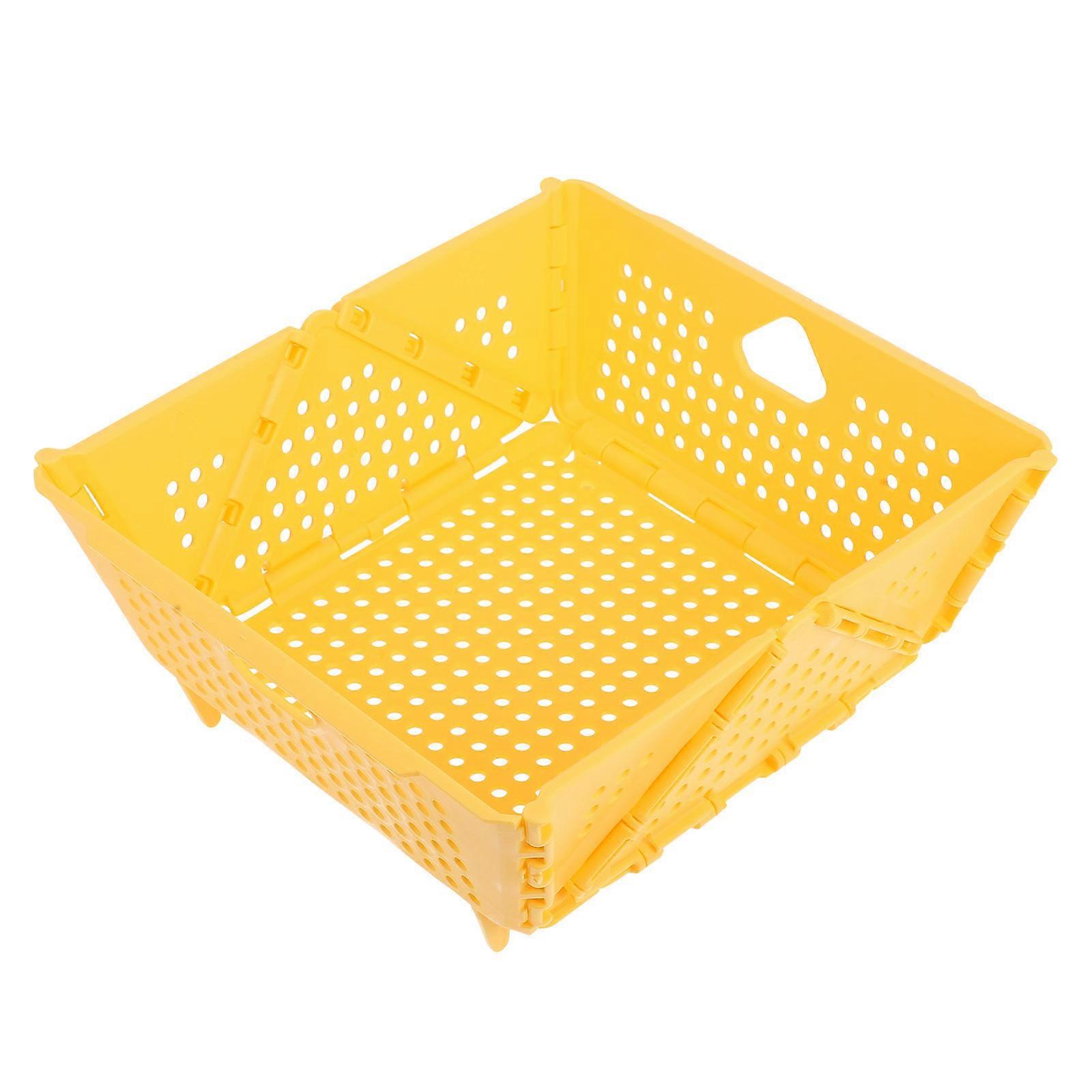 Collapsible Plastic Basket for Kitchen Draining Washing and Storage 1 Set