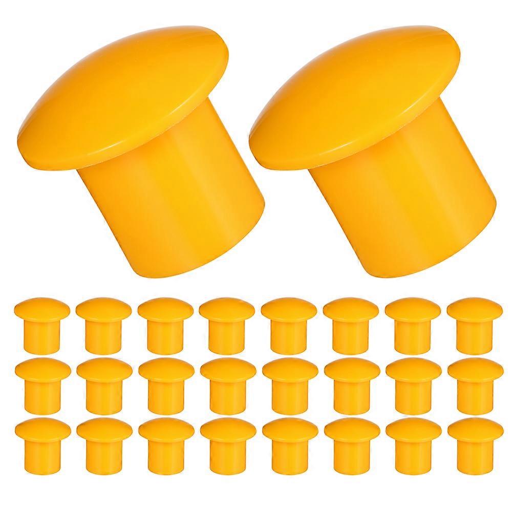 40pcs Mushroom Style Plastic Caps Protective Covers for Construction Site Ends Lightweight Portable Safety Accessories for Construction Industry