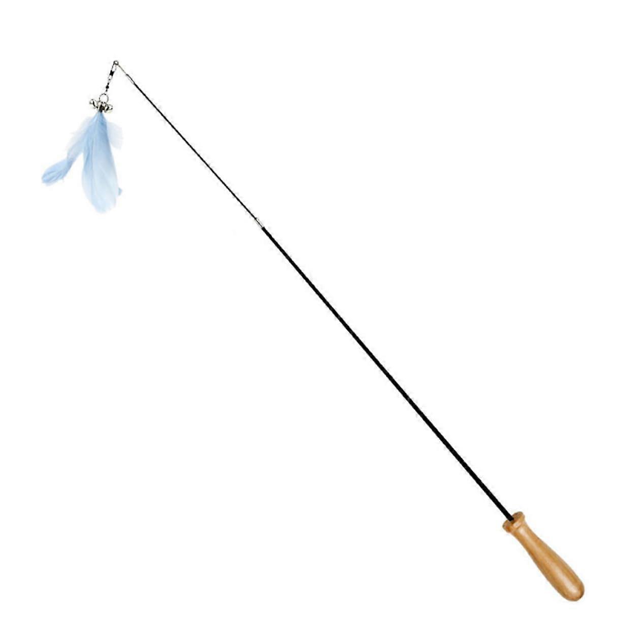 Adjustable Wooden Cat Teaser with Carbon Fiber Rods - Interactive Cat Toy for Kittens and Cats, 2 Pieces