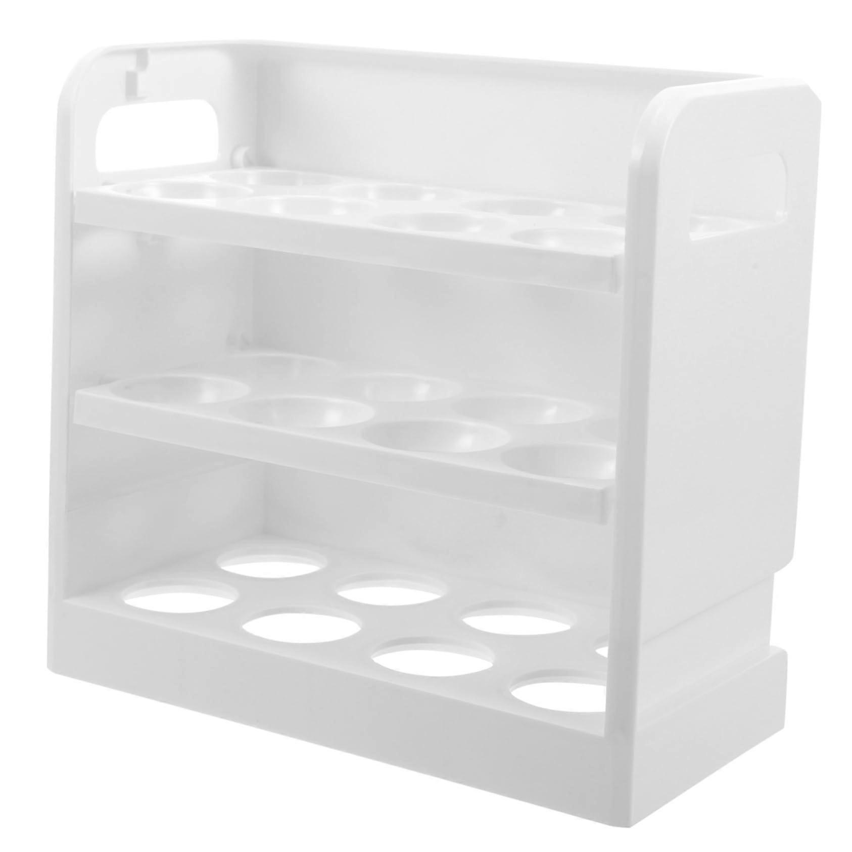 3Layer SpaceSaving Egg Storage Box, Refrigerator Door Egg Organizer, 3Tier Egg Holder Stand for Fridge