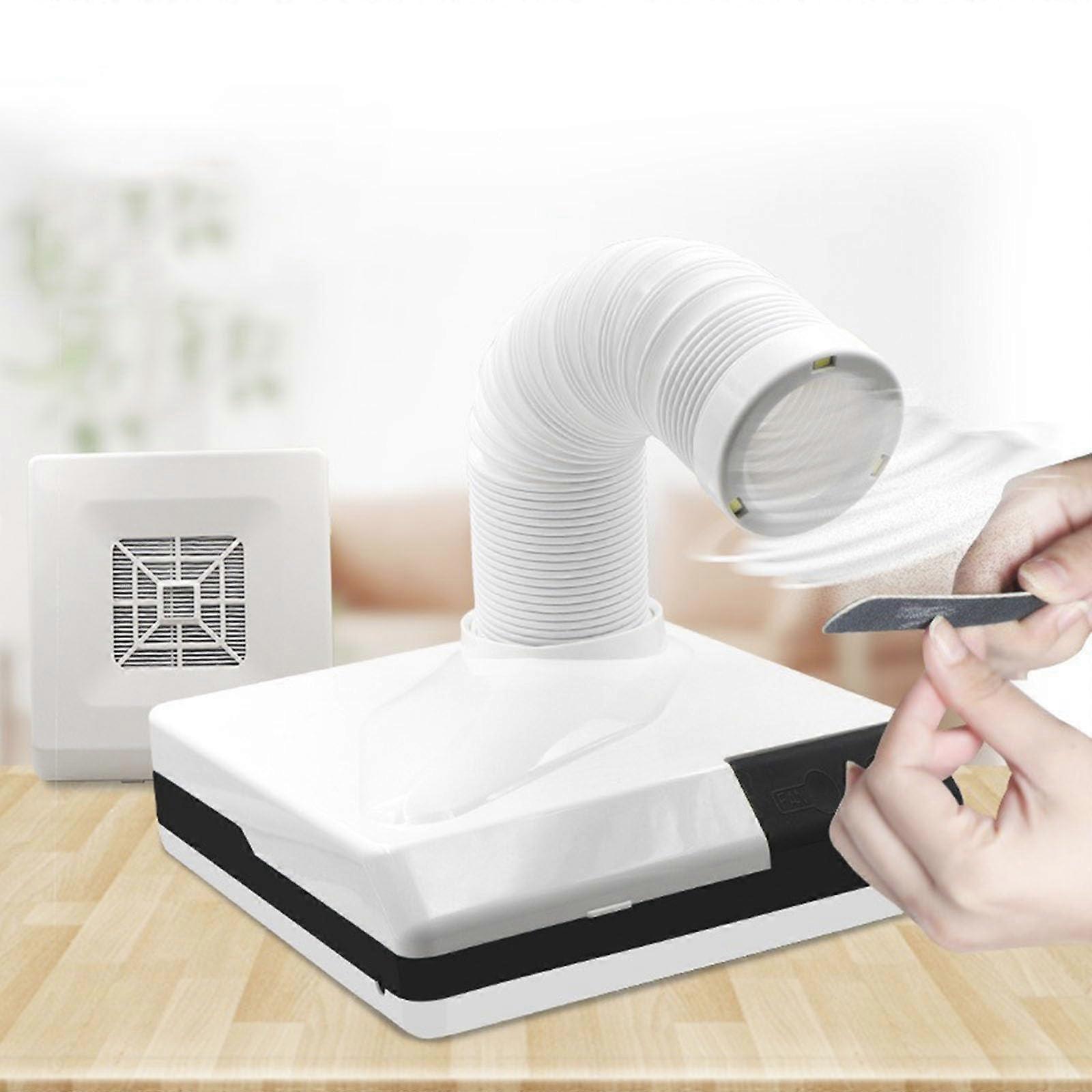 Nagelstaubsammler 60 W – quiet tooth polishing suction device with LED and 6.1 cm hose for nail salon and dental laboratory