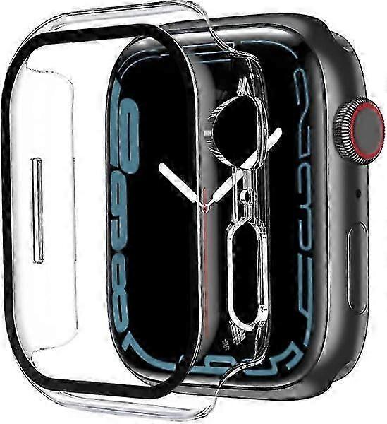 [2-Pack] Apple Watch Series 7 41mm Case with Tempered Glass Screen Protector