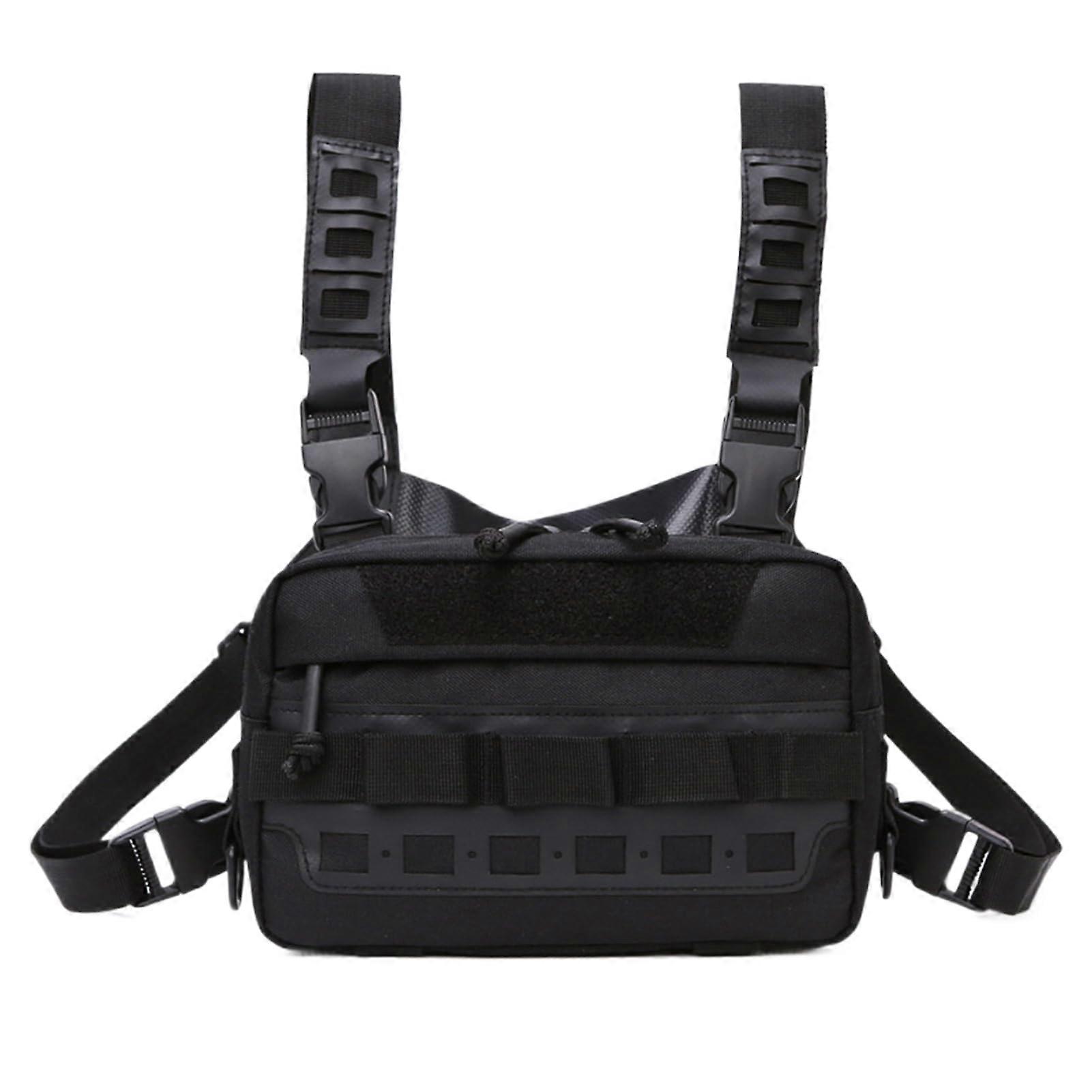 Chest Rig, Multifunctional Adjustable Outdoor Bag, Waterproof Large Capacity, Fishing Equipment, Polyester and Oxford Cloth