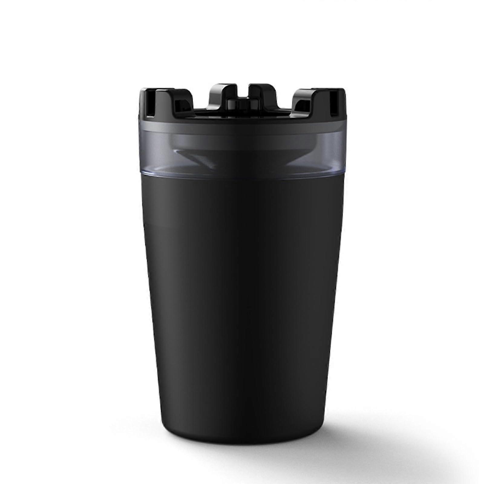 Car Ashtray for Tesla Model S/X/Y/3, Portable Removable Wind Ashtray, Black Mini Dustbin Interior Accessory