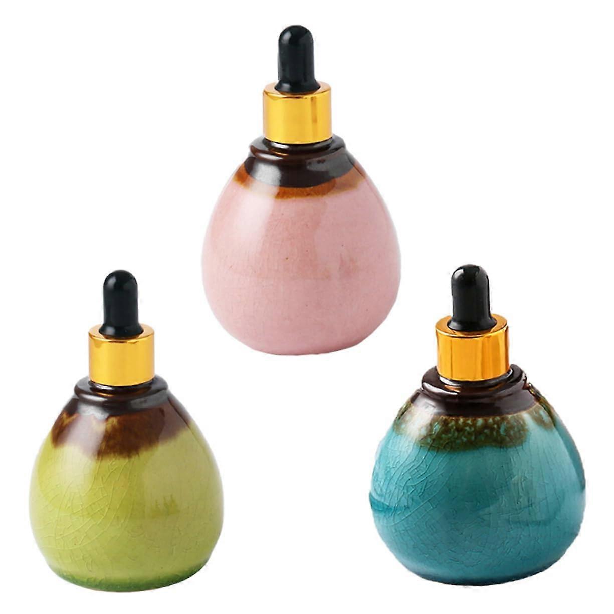 Essential Oil Roller Bottles 95ml Ceramic Dropper Bottles for Aromatherapy Spa Use Assorted Color