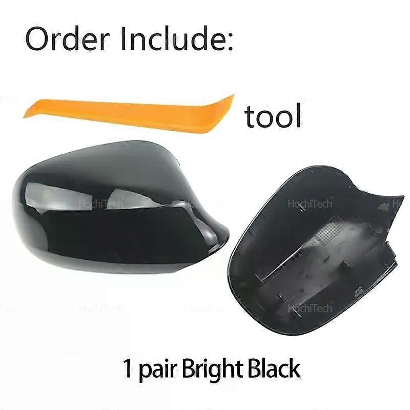 Replacement Rearview Side Mirror Covers Cap for BMW 1er 3er E87 E88 E81 E82 E90 E91 E92 E93 LCI Carbon Pattern Black Accessories