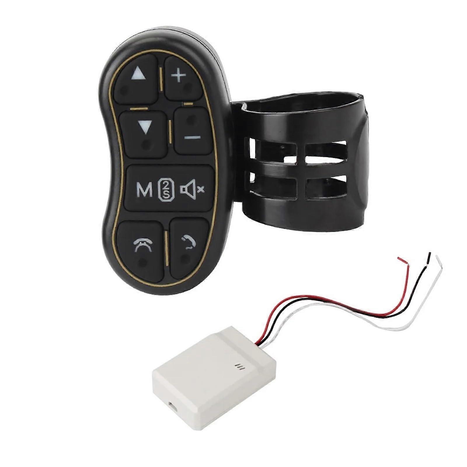 Universal Car Steering Wheel Controller with Navigation DVD Radio Audio Buttons, Remote Control Switch for All Vehicle Models