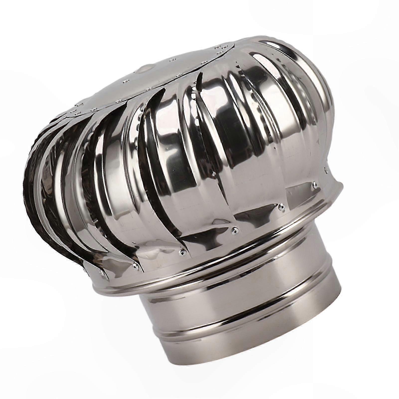 Capuchon d’évent de cheminée rotatif anti-descendant en acier inoxydable avec pince, diamètre 150 mm