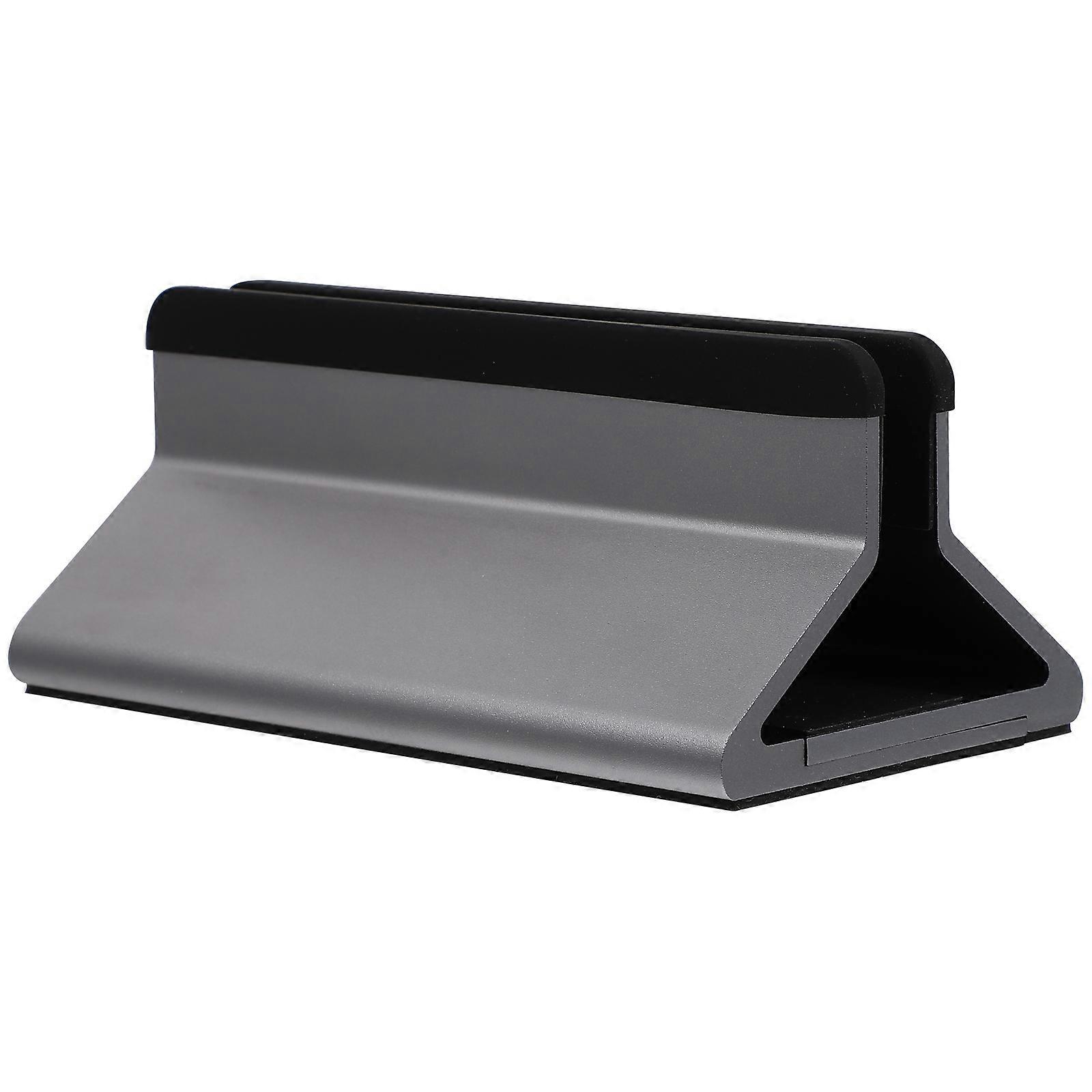 Laptop Vertical Bracket for Dormitory Use Grey Aluminum Alloy Book Rack 1Set