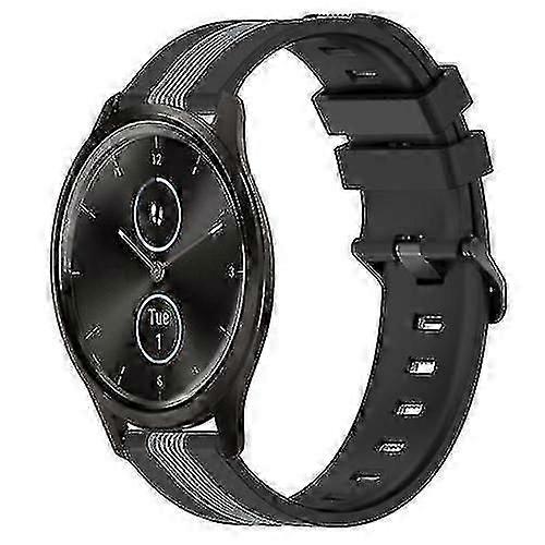 For Garmin Garminmove Style 20mm Vertical Two-color Silicone Watch Band KCMG
