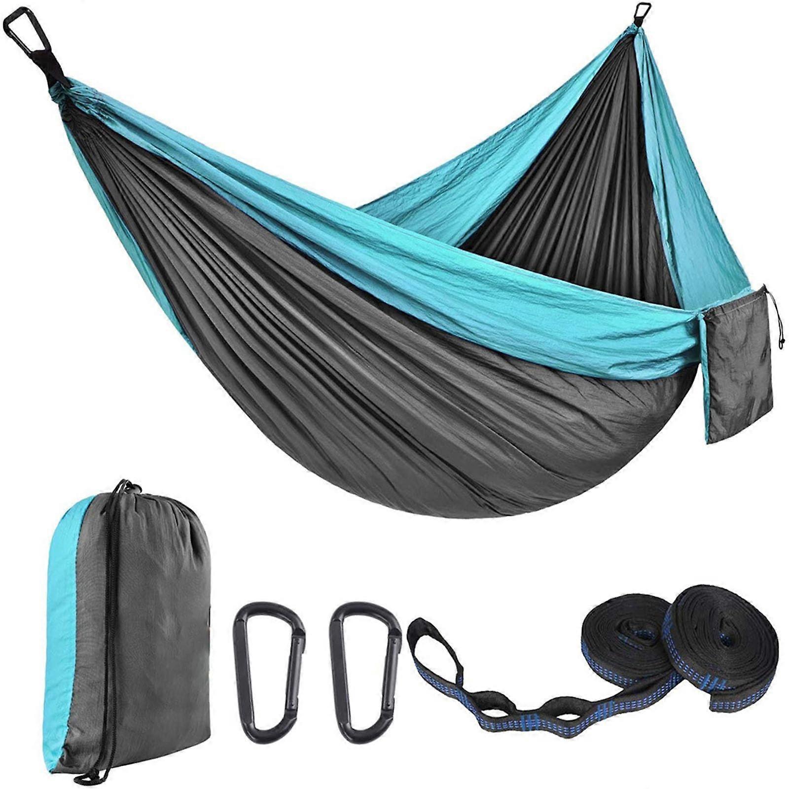 Camping Hammock Chair Nylon Fabric Texture With Water Resistant Carry Bag And Adjustable Strips For Beach Backyard