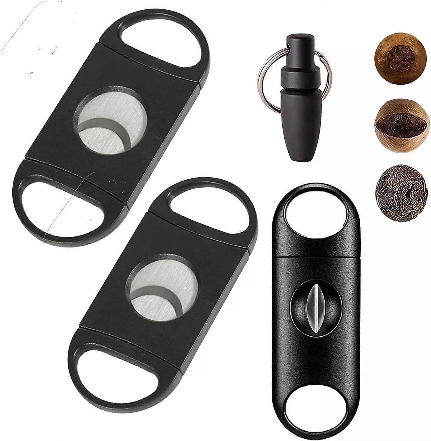 Zigarrenschneider Set, 4er Pack mit Stanze, Guillotine & V-Cut Zigarrenschneider