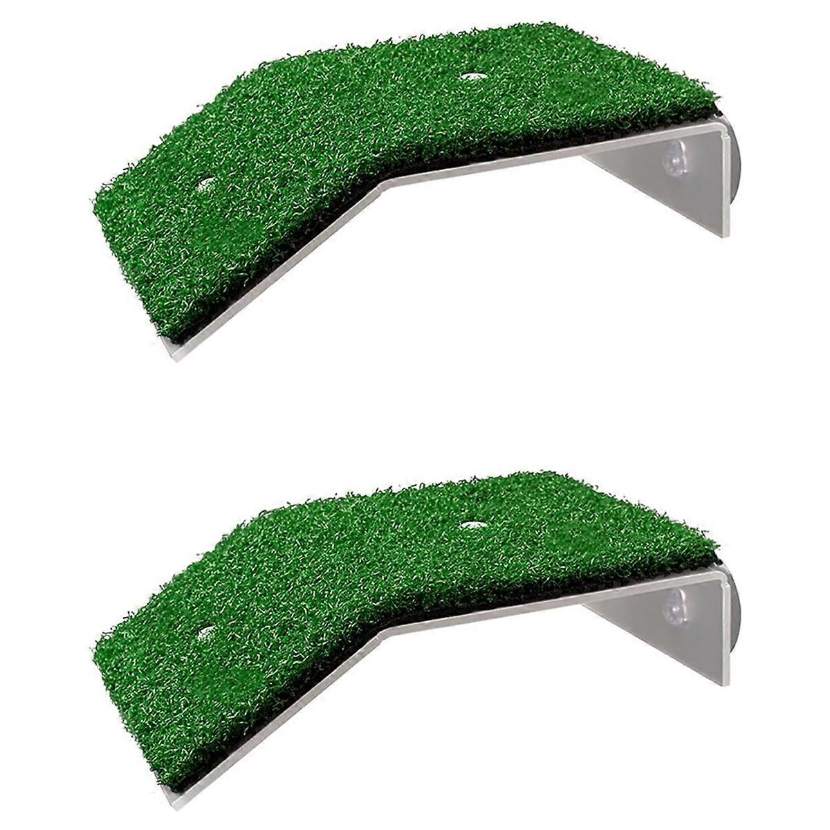 Lawn Turtle Basking Platform Turtle Resting Basking Platform, Simulation Grass Turtle Ramp for Turtl