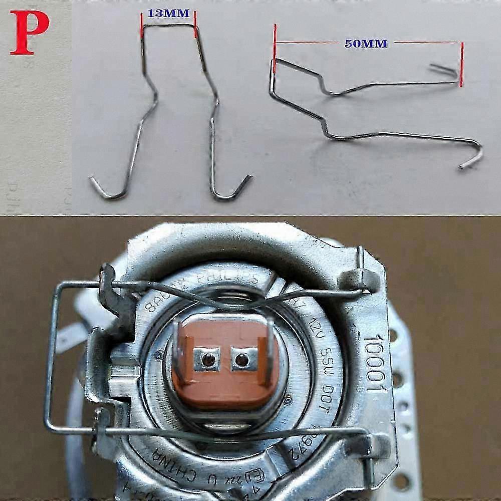 Confezione da 6 clip per lampadine per fari per H1 H4 H7 - Fissatore di base con fibbia a molla in metallo durevole