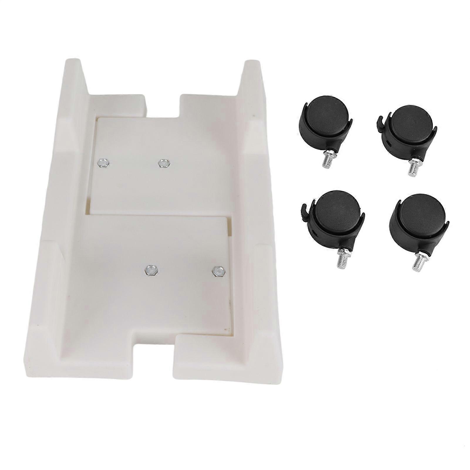 Removable Computer Case Stand Holder Bracket Desktop Mainframe Storage Rack with Brake(White)