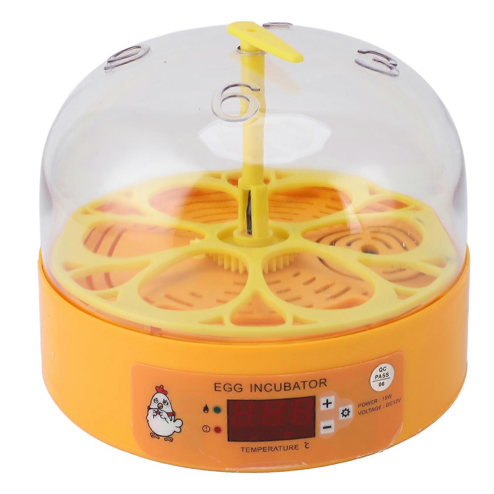 6 Egg Smart Incubator with Auto Temp Control & Small Display US Plug