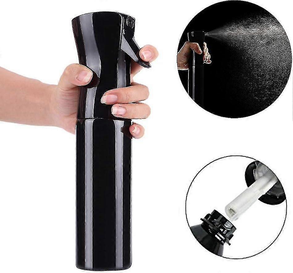 Fine Mist Spray Bottle 10 Oz Empty Plastic Misting Bottle, Black