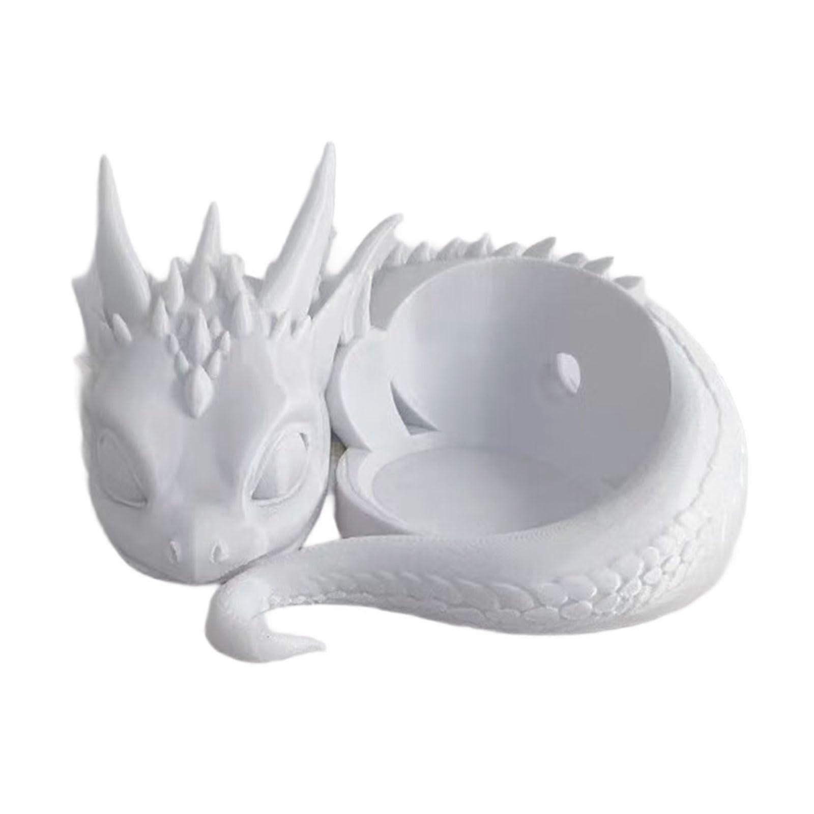 3D Printed Dragon Stand For 4/5 Inch Speakers, White Desktop Speaker Holder