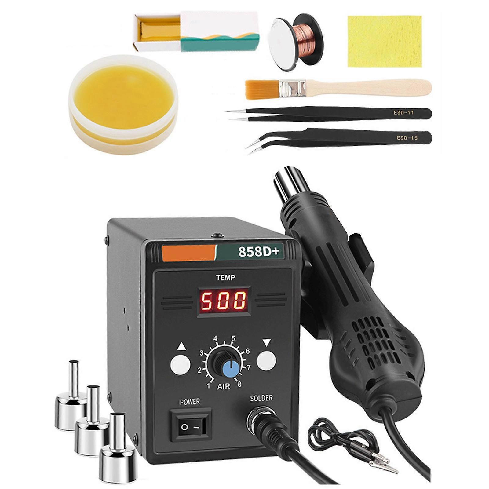 Hot Air Desoldering Station with Digital Display and Precise Temp Control