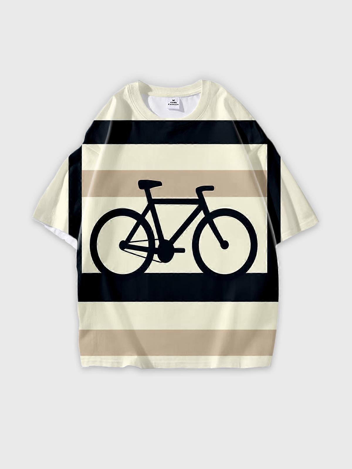 T-Shirt Short Sleeve Round Neck, Summer Casual Loose Graphic Tee, Unisex Pattern U2000