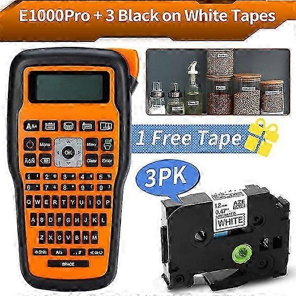 מכונת תווית E1000pro מכונת תווית תעשייתית לסימון תעשייתי תואם ל- Brother Laminated Cs במהירות