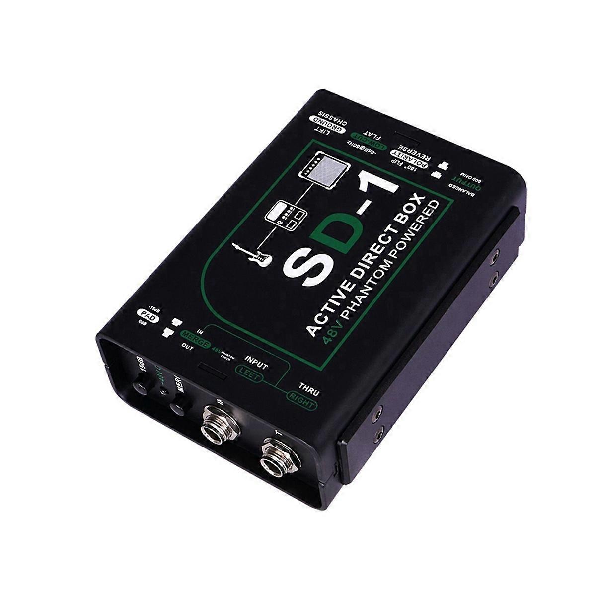 DI Box attivo professionale per chitarre, Direct Box mono per strumenti