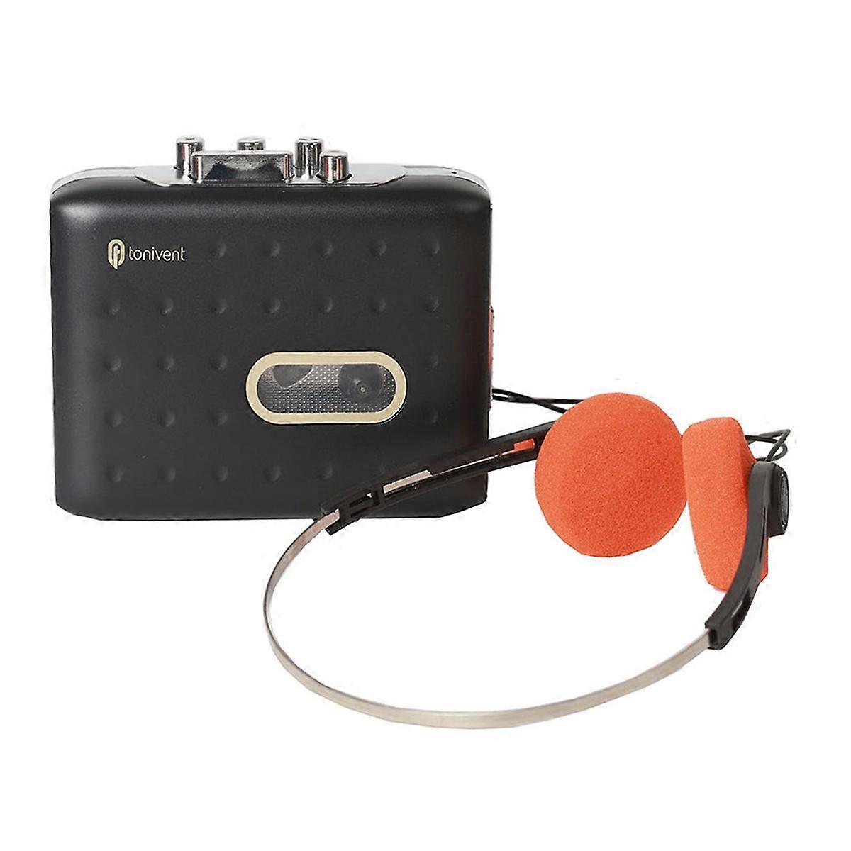 Portable Cassette Player Cassette Recorder USB C Cassette Tape to MP3 Converter Cassette Tape Player with Headphone B
