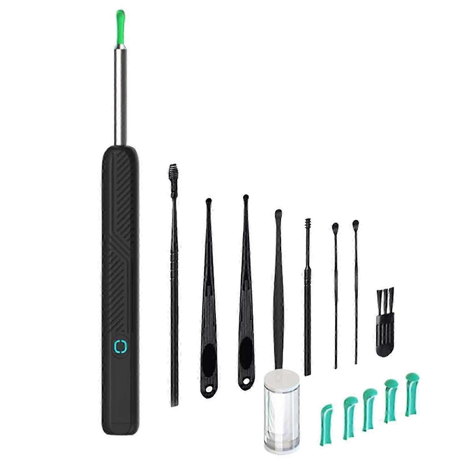 Ear Wax Removal Tool Kit with Camera Comfortable Painless Ear Picking Spoon Smart Visual Ear Cleaner with 6 Ear Scoops