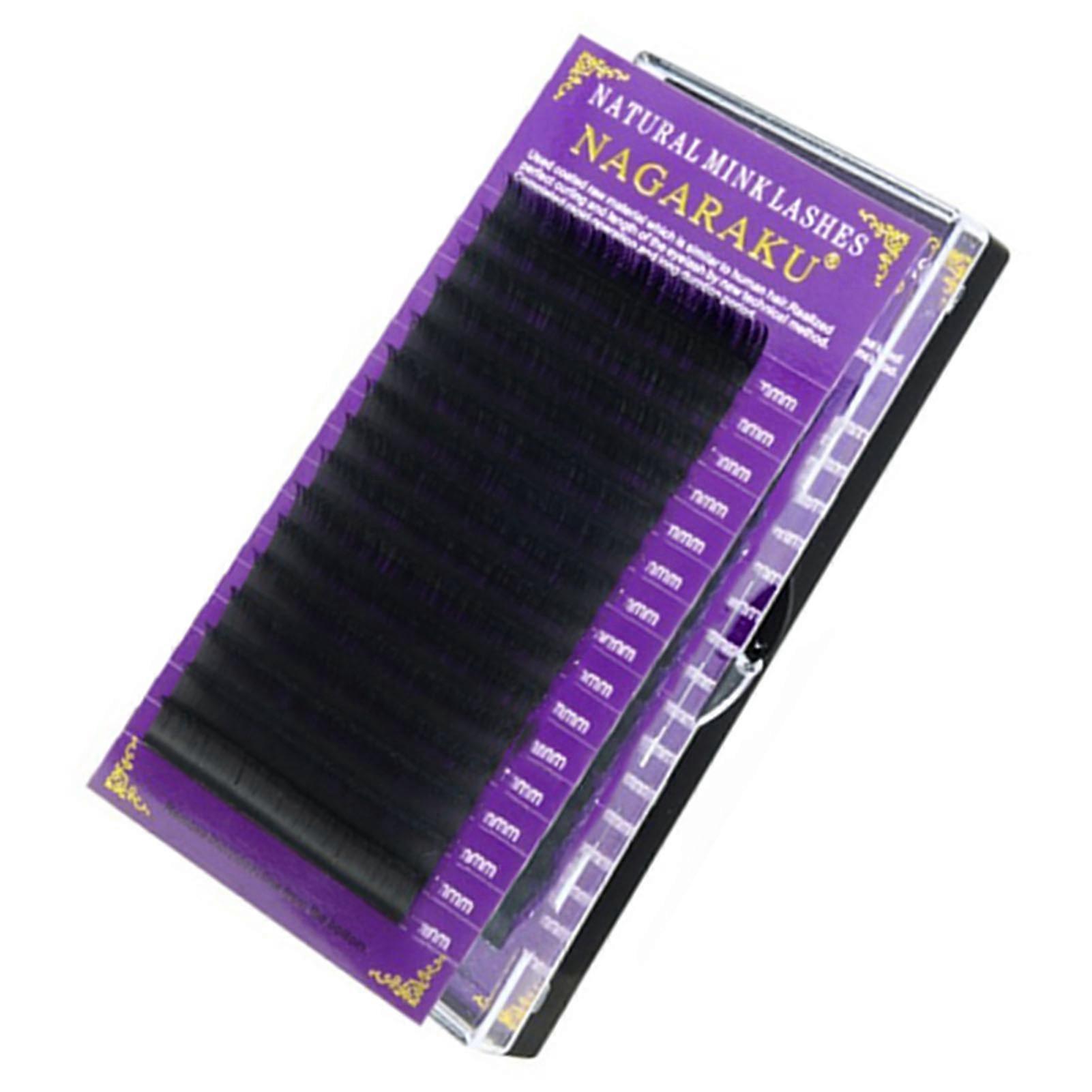 16 Rows D Curl Grafting Fake Eyelashes 0.15mm 0.47in Black