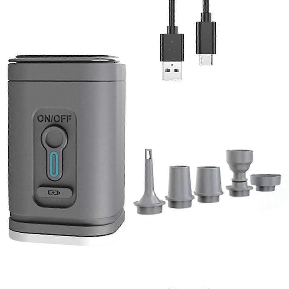 Electric Air Pump with Lights Wireless Air Compressor USB Charging Inflator/Deflator Pumps for Outdo
