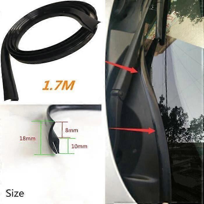 CS 1.7M Universal Auto Car Front Windshield Seal Trim Black Rubber Strip - CSBDH824A7951