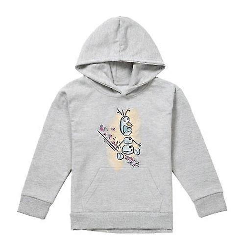 Frozen Childrens/Kids Fire It Up Olaf & Bruni Heather Pullover Hoodie