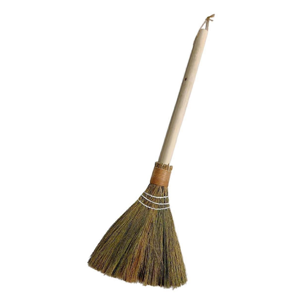 Handmade Woven Detachable Handle Broom Rustic Cleaning Tool for Household Home Office Kitchen Easy Storage Dust Removal