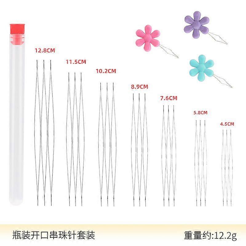 1 Set Beading Needles: Diy Beading Needles Bead Threader - Stainless Steel Threading Tools For Jewelry Making Bracelets Necklaces Craft Projects