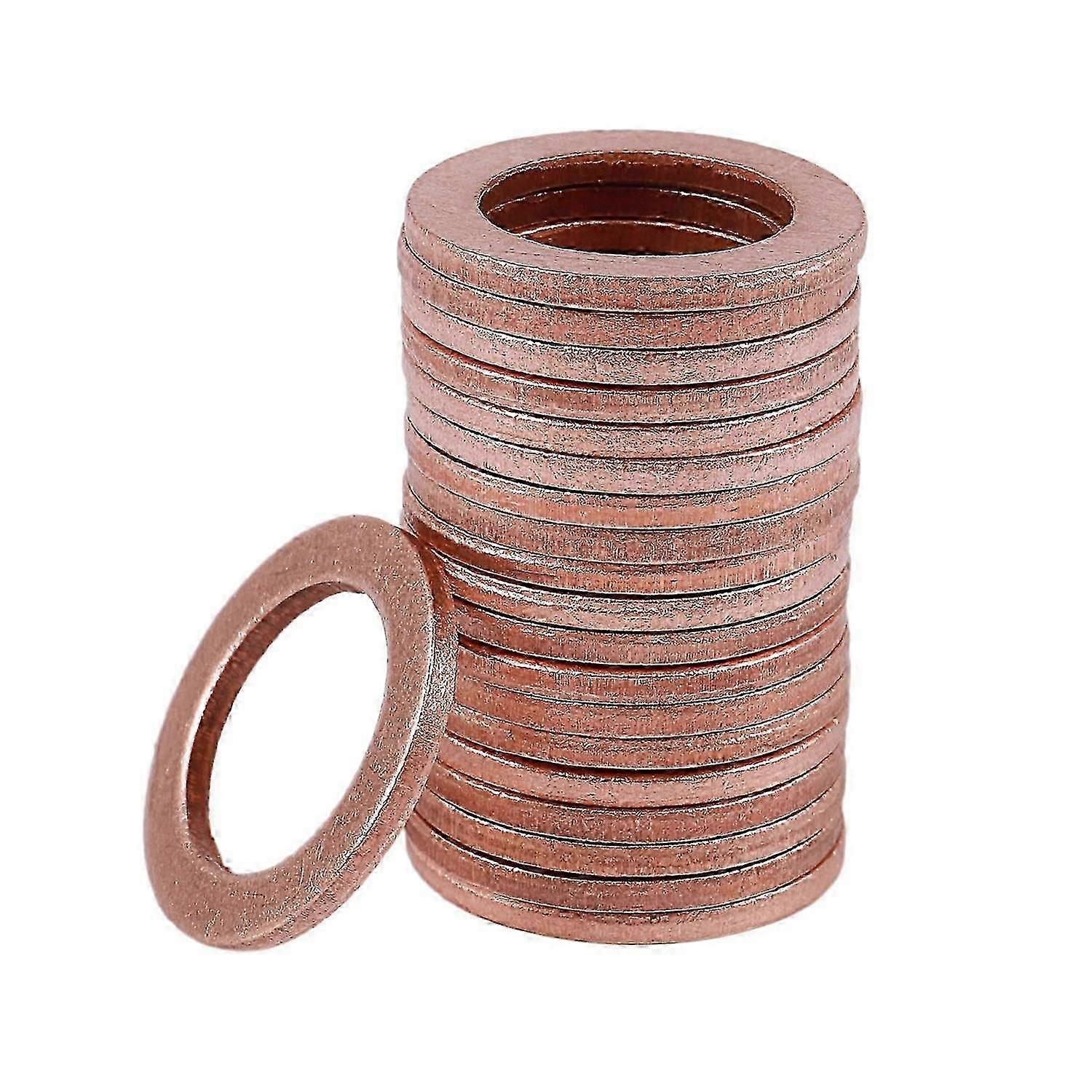 20 Stück 12 mm x 18 mm x 1,5 mm Kupfer-Flachscheibenring-Dichtungsverschraubung (haoyi)