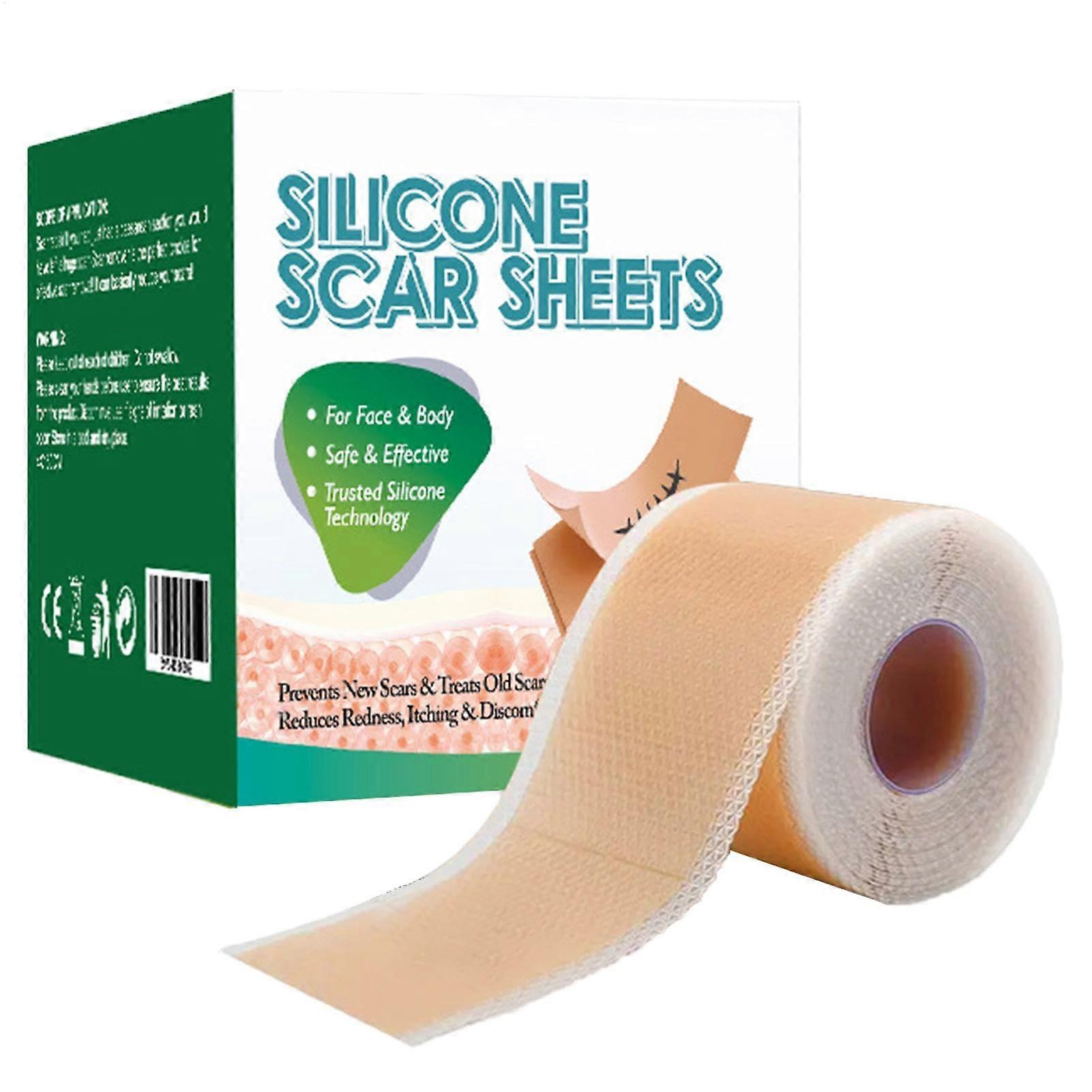 Silicone Scar Sheets, Reusable Scar Patches, Breathable Soft Silicone Gel, 59.06 x 1.57 in, Scar Healing and Recovery