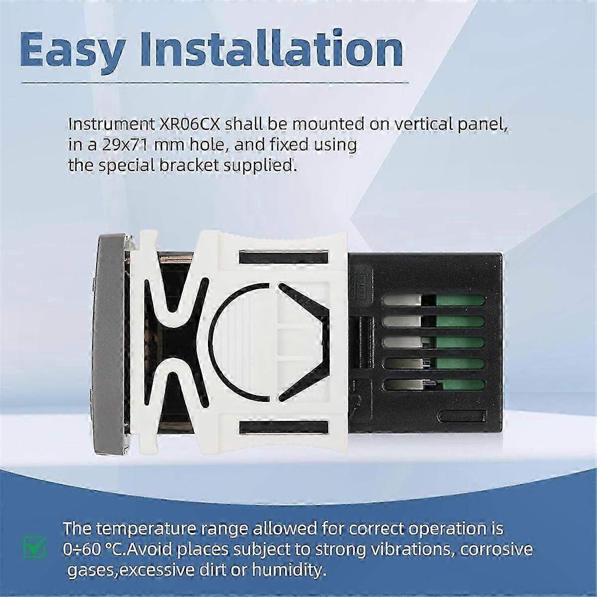 Programmable Digital Thermostat with Temperature Sensor Probe