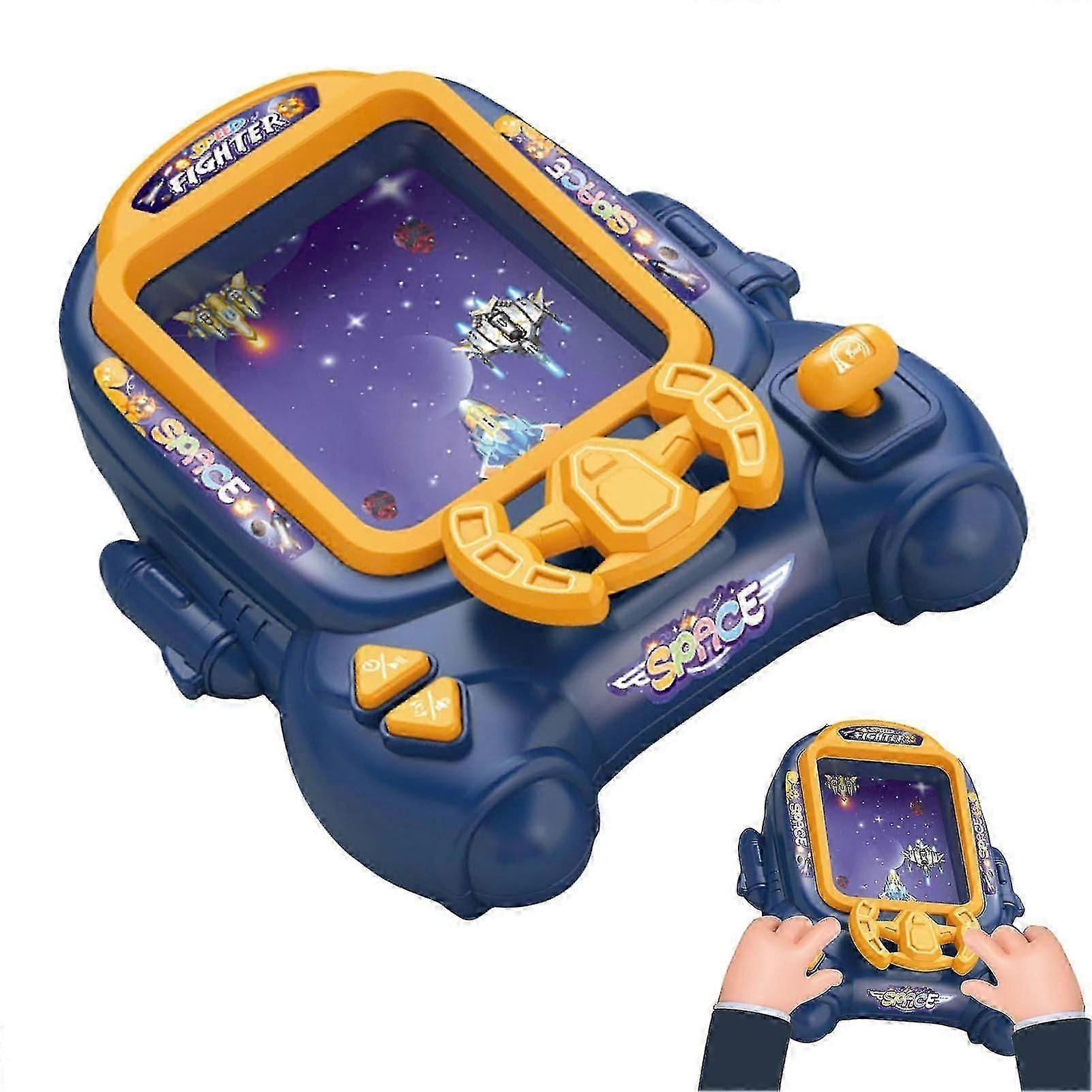 Handheld Fighter Game Console Funny Fighter Aircraft Breakthrough Adventure Game Machine Toy for Boys Girls Exquisite Adventure Game