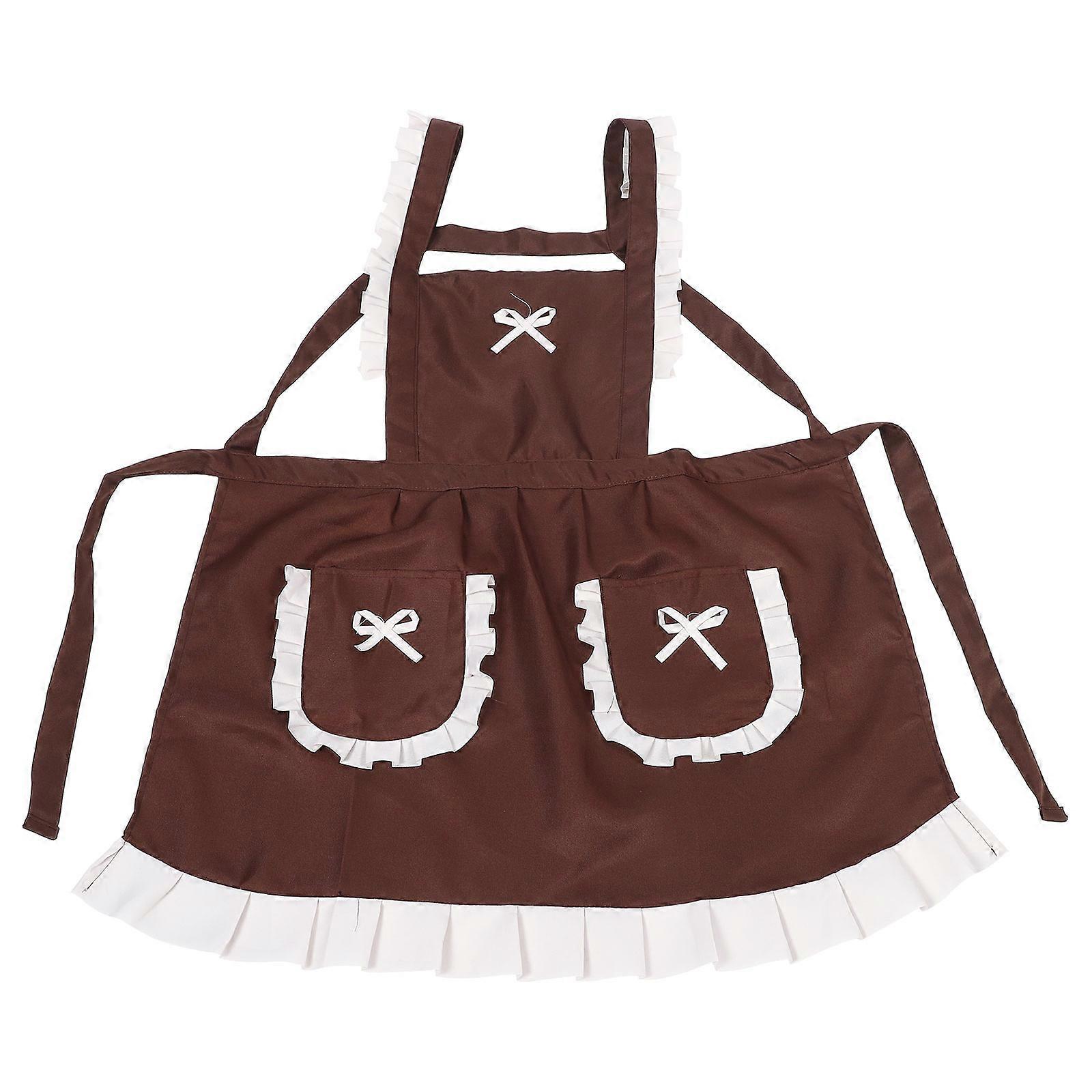 Japanese Maid Apron Cooking Apron for Cooking with Pockets